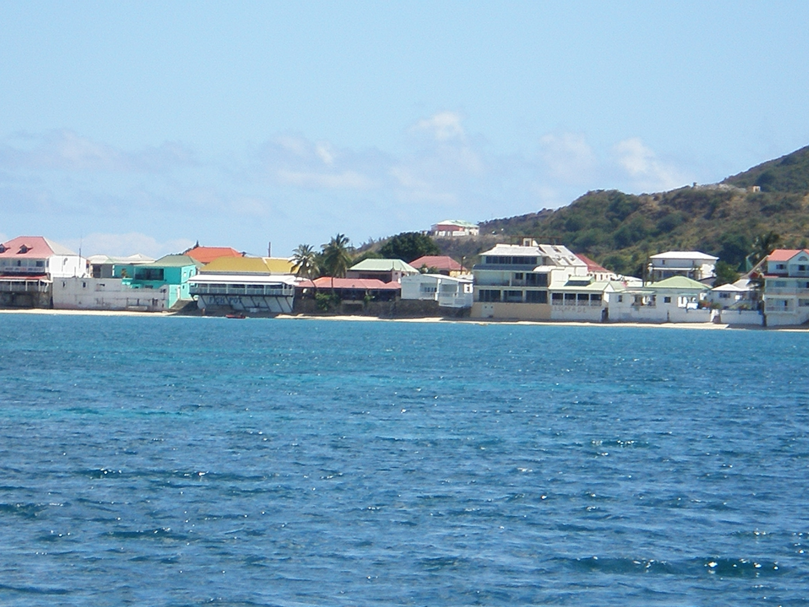 View of Grand Case village from the Seaworld Explorer